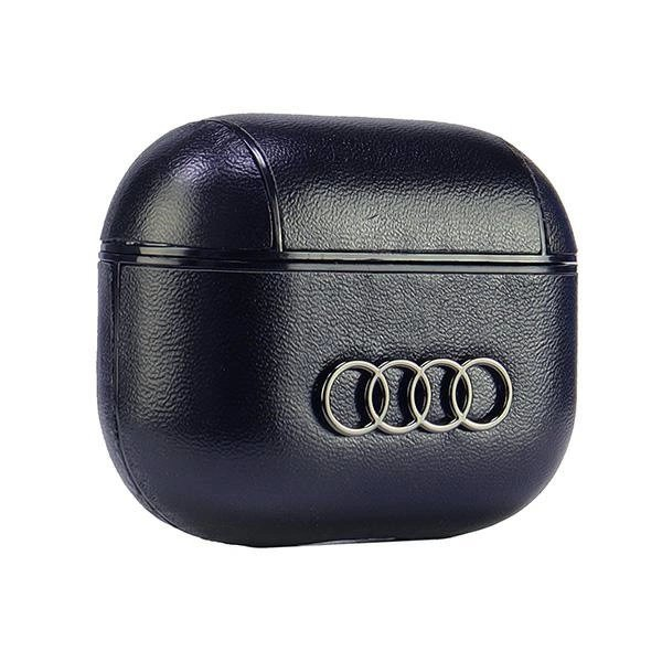 Audi Odinis Big Logo Dėklas skirtas AirPods 3 - Juodas 2 Audi Odinis Big Logo Dėklas skirtas AirPods 3 - Juodas 2