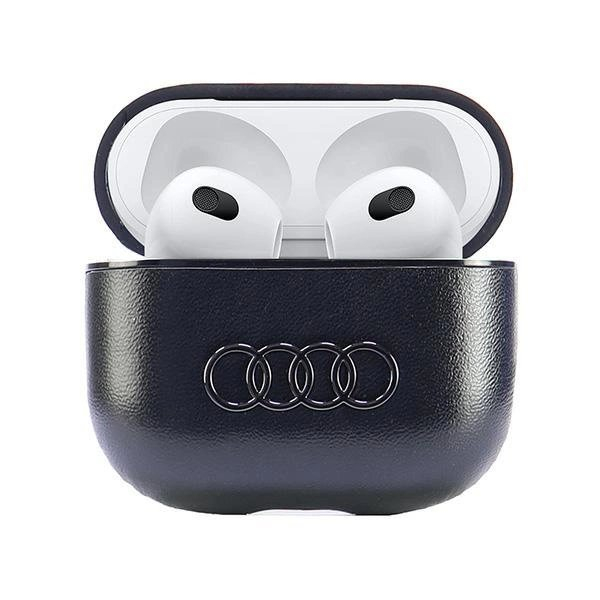 Audi Odinis Big Logo Dėklas skirtas AirPods 3 - Juodas 3 Audi Odinis Big Logo Dėklas skirtas AirPods 3 - Juodas 3