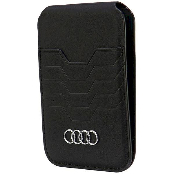 Audi Leather Wallet Card MagSafe magneticstand - Juodas 1 Audi Leather Wallet Card MagSafe magneticstand - Juodas 1