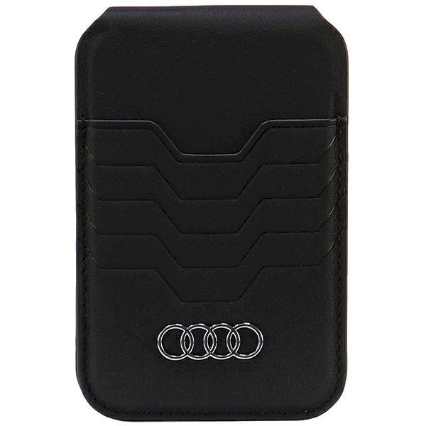 Audi Leather Wallet Card MagSafe magneticstand - Juodas Audi Leather Wallet Card MagSafe magneticstand - Juodas