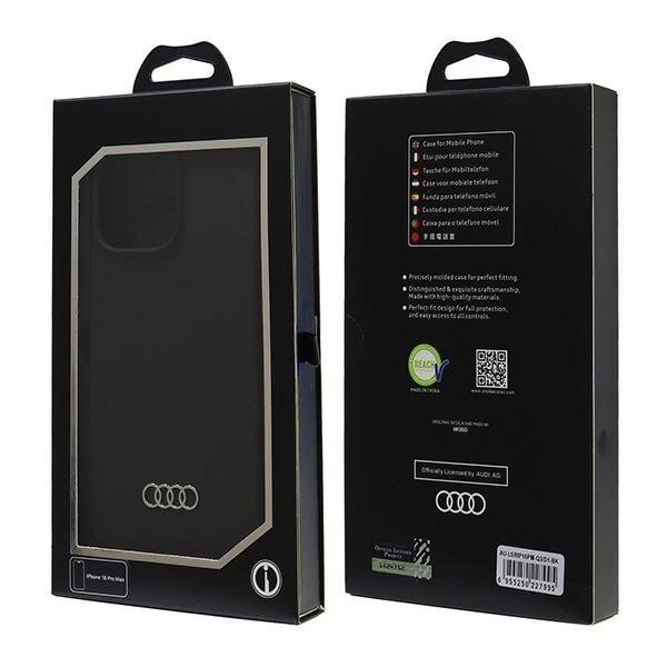 Audi Silikoninis Dėklas iPhone 16 Pro Max 6.9" Juodas/Juodas hardcase AU-LSRIP16PM-Q3/D1-BK 6 Audi Silikoninis Dėklas iPhone 16 Pro Max 6.9" Juodas/Juodas hardcase AU-LSRIP16PM-Q3/D1-BK 6