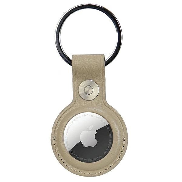 Audi dirbtinės odos AirTag dėklas – smėlinis Audi dirbtinės odos AirTag dėklas – smėlinis