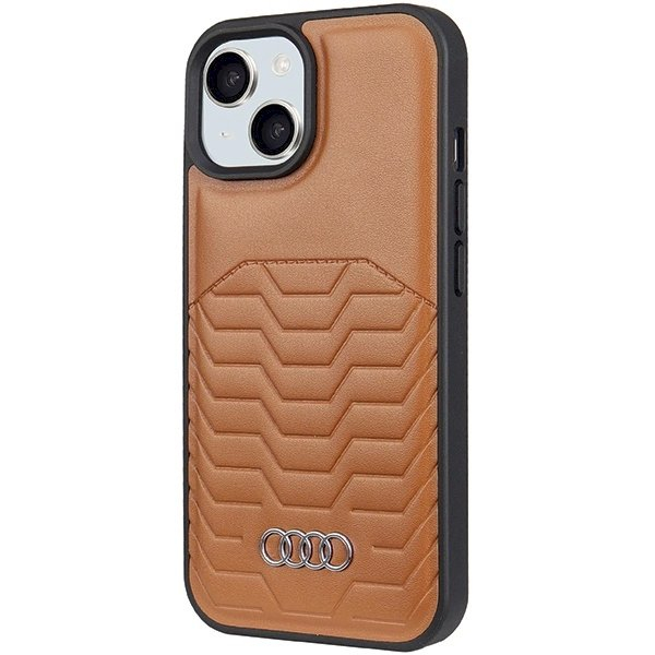 Audi Dirbtinės odos MagSafe dėklas iPhone 15 / 14 / 13 - Rudas 1 Audi Dirbtinės odos MagSafe dėklas iPhone 15 / 14 / 13 - Rudas 1