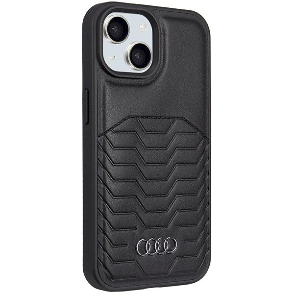Audi Dirbtinės odos MagSafe dėklas iPhone 15/14/13 - Juodas 5 Audi Dirbtinės odos MagSafe dėklas iPhone 15/14/13 - Juodas 5