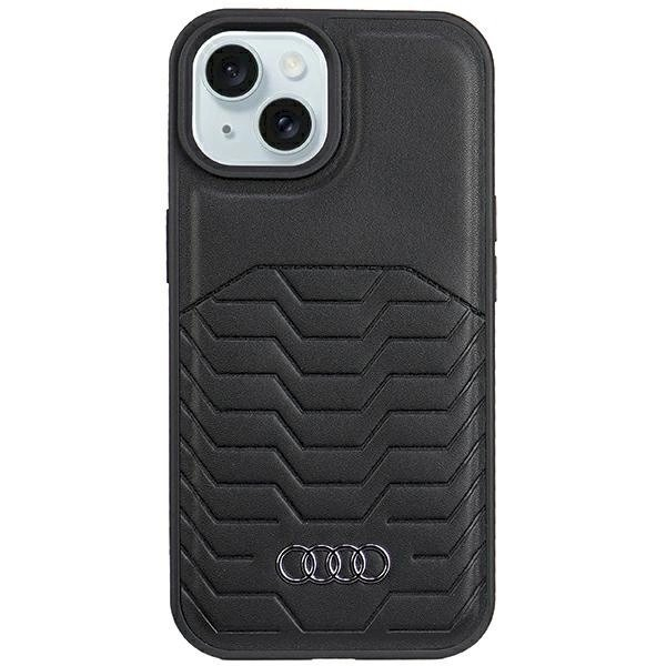 Audi Dirbtinės odos MagSafe dėklas iPhone 15/14/13 - Juodas Audi Dirbtinės odos MagSafe dėklas iPhone 15/14/13 - Juodas