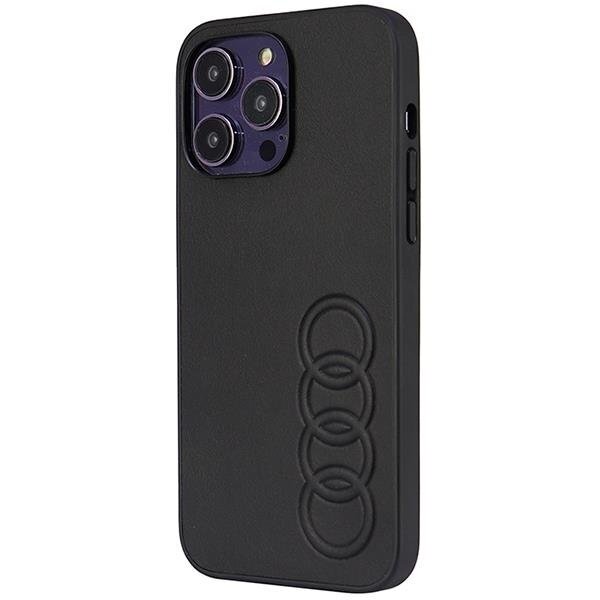 Dėklas Audi Synthetic Leather iPhone 14 Pro Max Juodas AU-TPUPPCIP14PM-TT/D1-BK 2