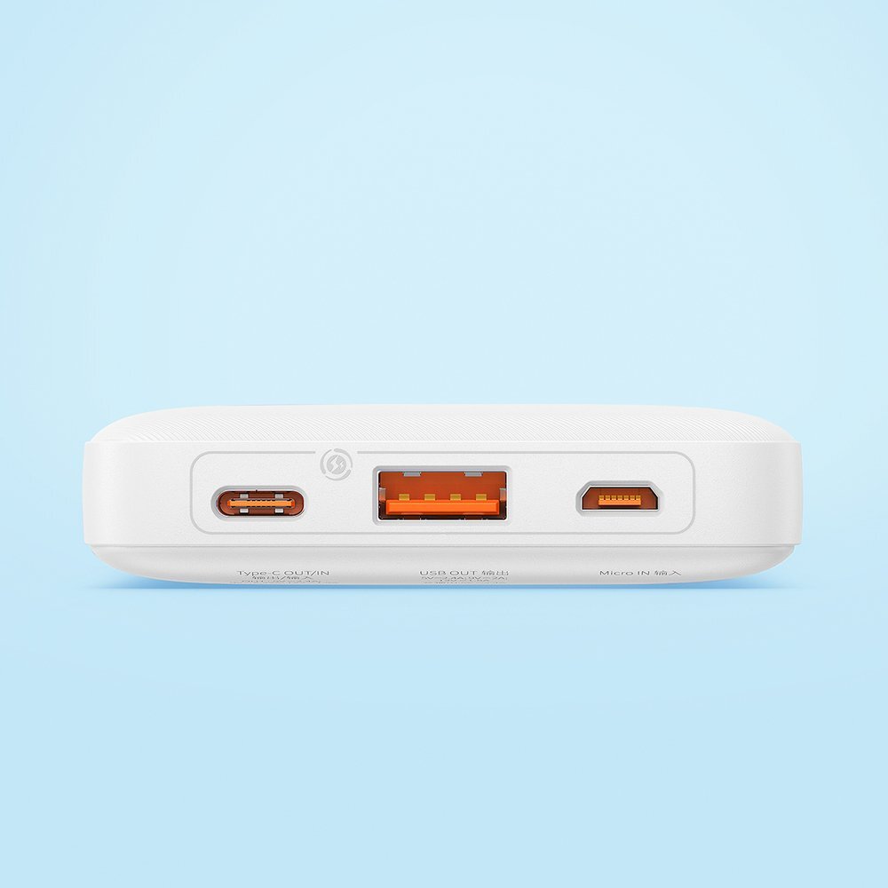 Išorinė baterija Baseus Airpow 20W 10000 mAh su Baseus Simple Series USB-A – USB-C 30 cm kabeliu – balta 11 Išorinė baterija Baseus Airpow 20W 10000 mAh su Baseus Simple Series USB-A – USB-C 30 cm kabeliu – balta 11