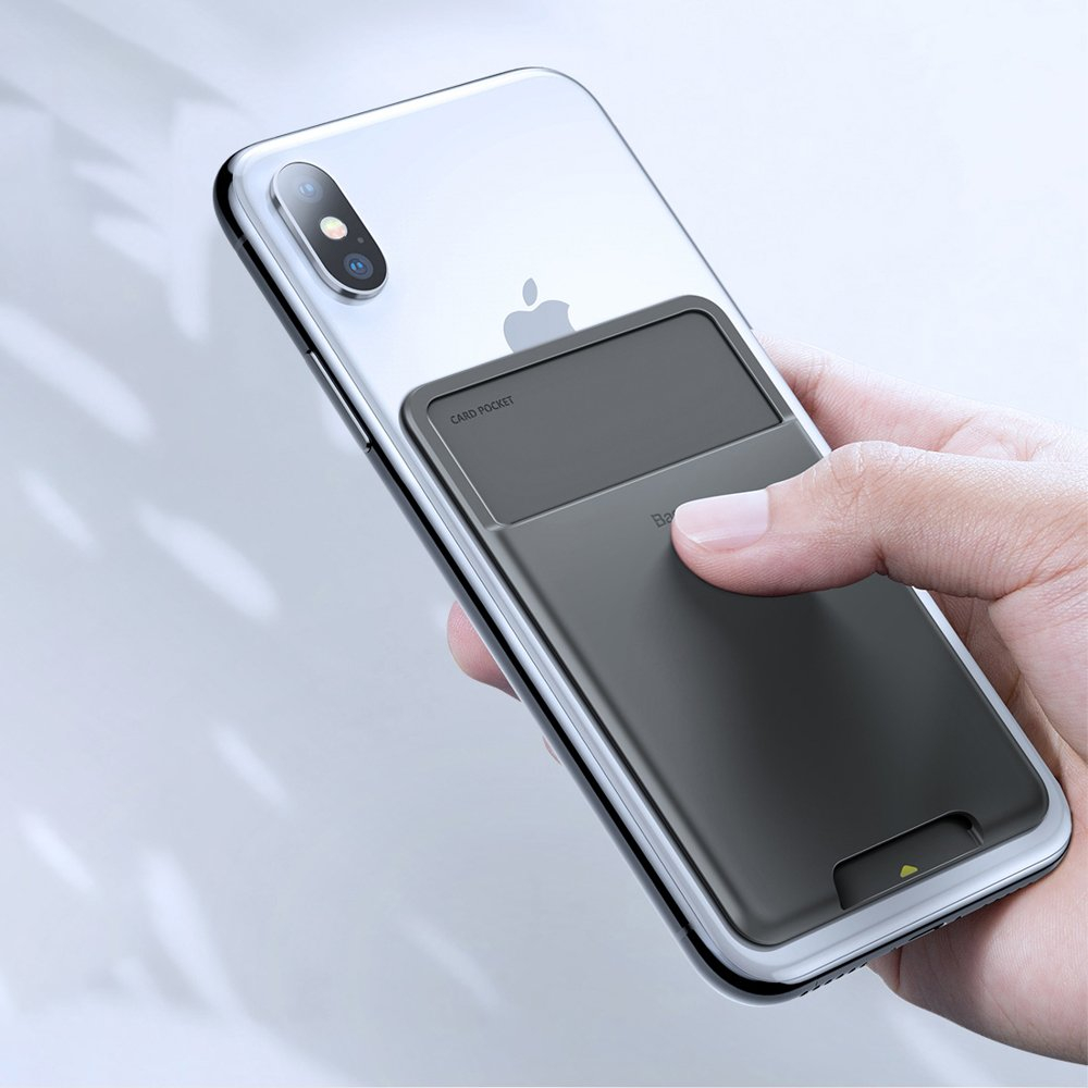 Kortelių Dėklas Klijuojamas "Baseus Dark" Šviesiai Pilkas (Ackd-B0G)  UGLX912 8