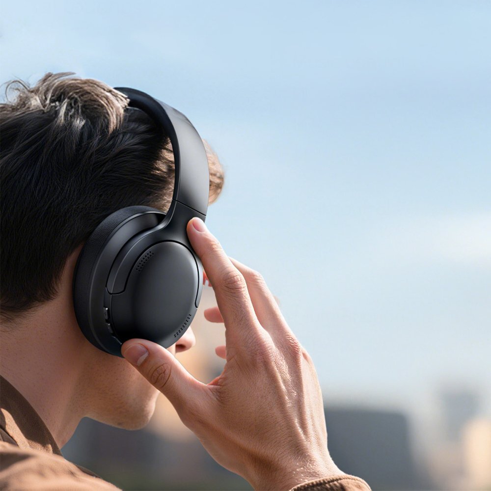 Belaidės ausinės Baseus Bass BH1 Lite On-Ear Bluetooth 6.0 – juodos 7