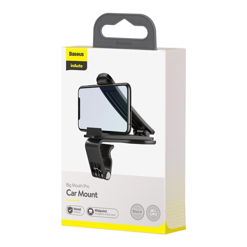 Laikiklis Baseus Big Mouth Pro Bracket Vehicle Mount Clip skirta Dashboard Juodas 4 Laikiklis Baseus Big Mouth Pro Bracket Vehicle Mount Clip skirta Dashboard Juodas 4