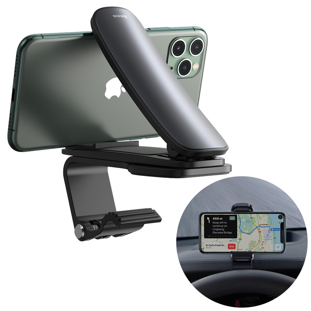 Laikiklis Baseus Big Mouth Pro Bracket Vehicle Mount Clip skirta Dashboard Juodas Laikiklis Baseus Big Mouth Pro Bracket Vehicle Mount Clip skirta Dashboard Juodas