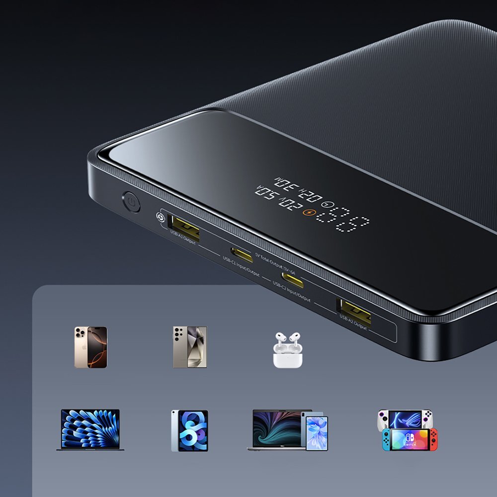 Išorinė baterija Baseus Blade H1 20000 mAh 100 W su ekranu – juoda 18