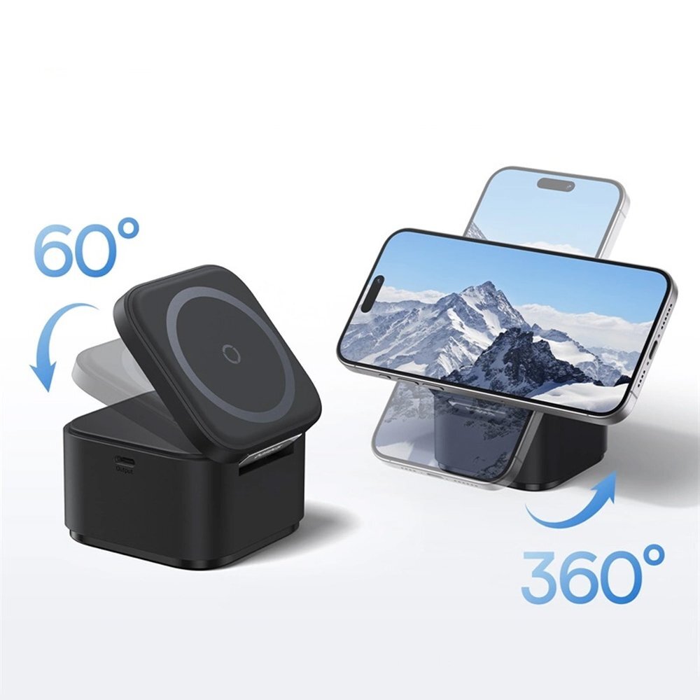 Belaidis įkroviklis Baseus BS-W531 MagSafe / Qi USB-C 20 W 2-in-1 – juodas 17