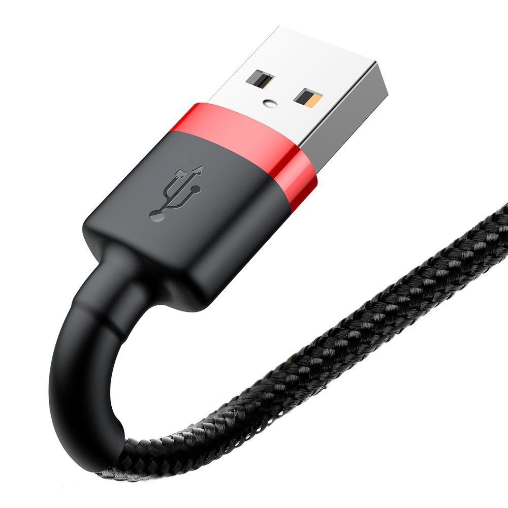 USB Kabelis Durable Nylon Braided Wire Usb / Lightning Qc3.0 2.4A 0,5M Juodas/raudonas (Calklf-A19) 2 USB Kabelis Durable Nylon Braided Wire Usb / Lightning Qc3.0 2.4A 0,5M Juodas/raudonas (Calklf-A19) 2