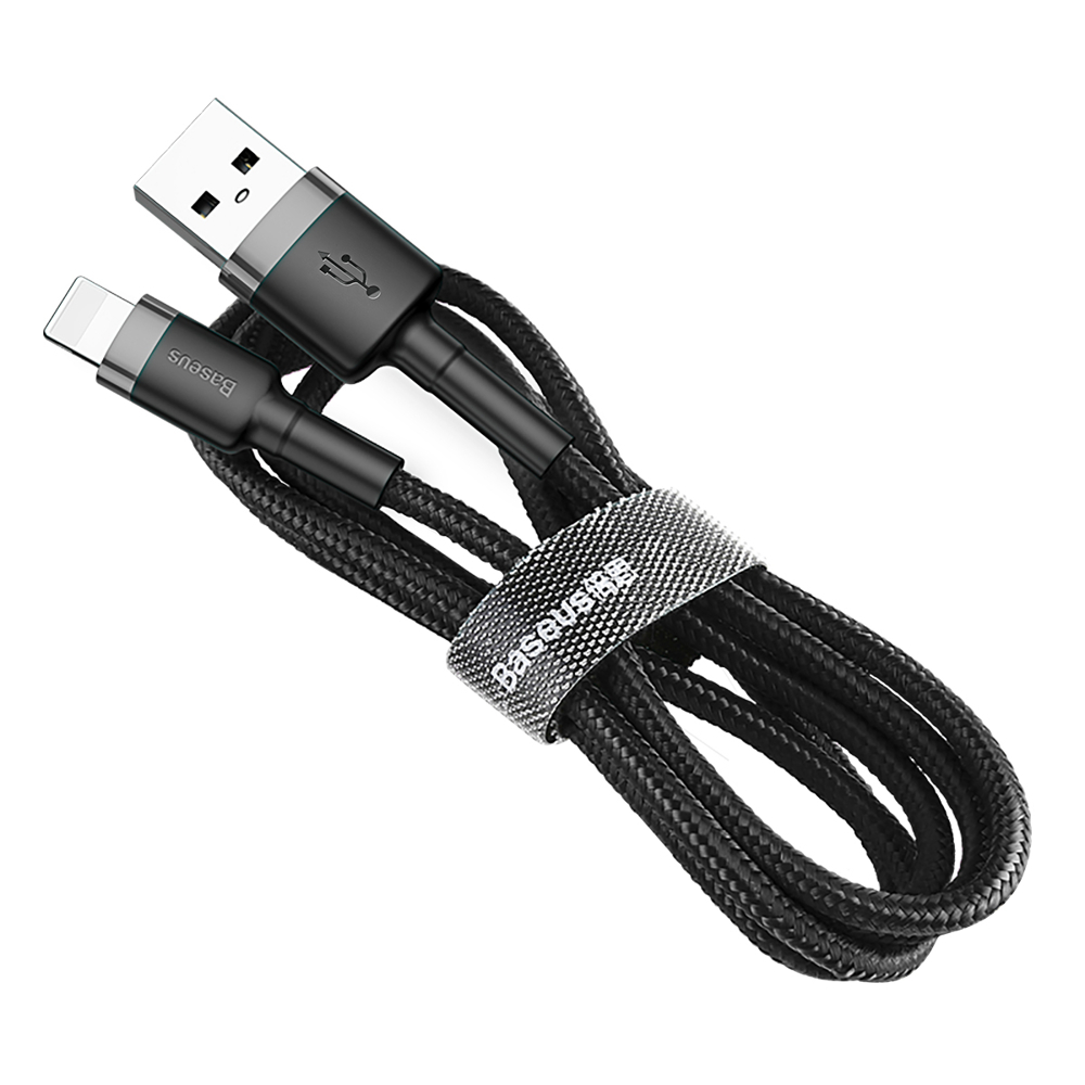 USB Kabelis Durable Nylon Braided Wire Usb / Lightning Qc3.0 2.4A 1M Juodas/pilkas (Calklf-Bg1) USB Kabelis Durable Nylon Braided Wire Usb / Lightning Qc3.0 2.4A 1M Juodas/pilkas (Calklf-Bg1)