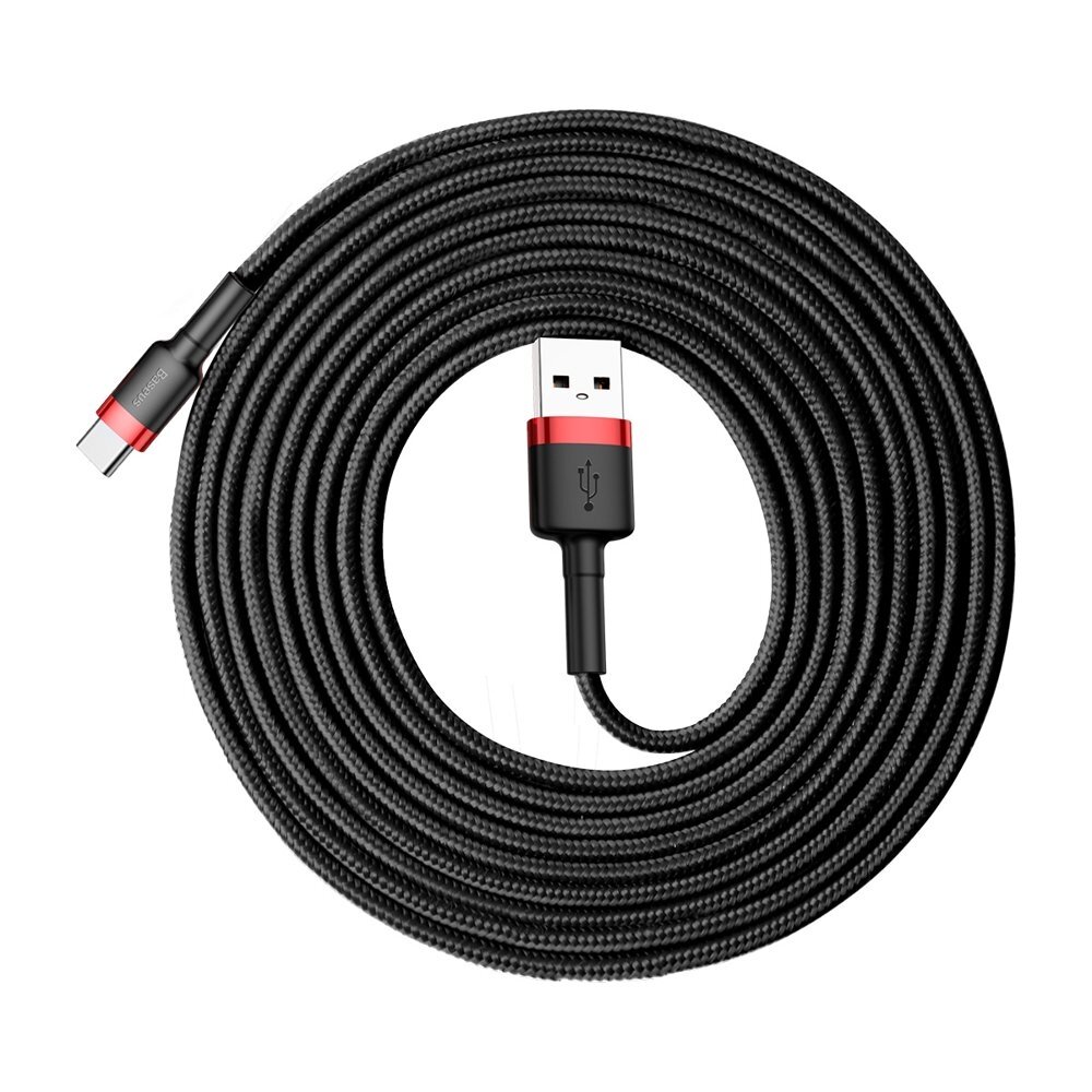 USB Kabelis Durable Nylon Braided Wire Usb / Usb-C Qc3.0 2A 3M Juodas/raudonas (Catklf-U91) 7 USB Kabelis Durable Nylon Braided Wire Usb / Usb-C Qc3.0 2A 3M Juodas/raudonas (Catklf-U91) 7