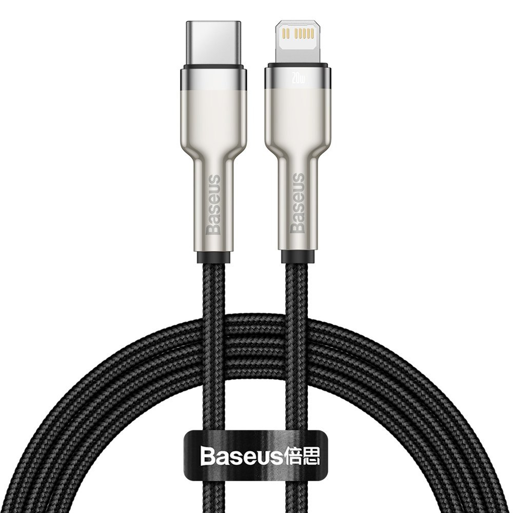 Baseus Cafule Series Kabelis Type-C Į iP PD 20W 1m Juodas Baseus Cafule Series Kabelis Type-C Į iP PD 20W 1m Juodas