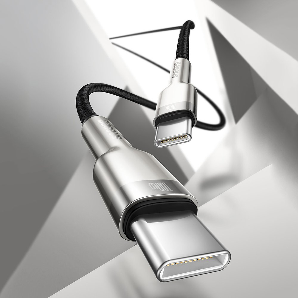 Baseus Cafule Series Kabelis Type-C Į Type-C 100W 2m Juodas 10 Baseus Cafule Series Kabelis Type-C Į Type-C 100W 2m Juodas 10