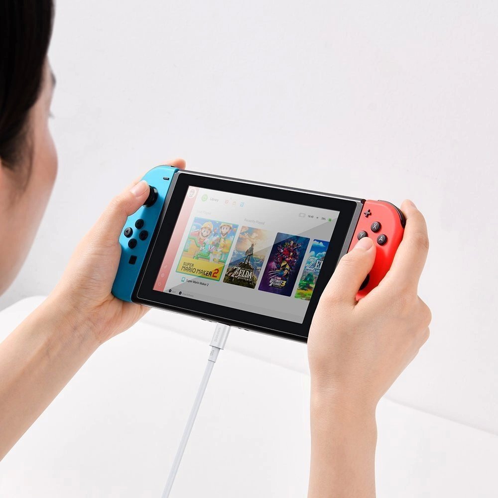 Krovimo kabelis Baseus CATYS-C02 USB-C / USB-C PD QC FCP 100 W 5 A 2 m – baltas 10