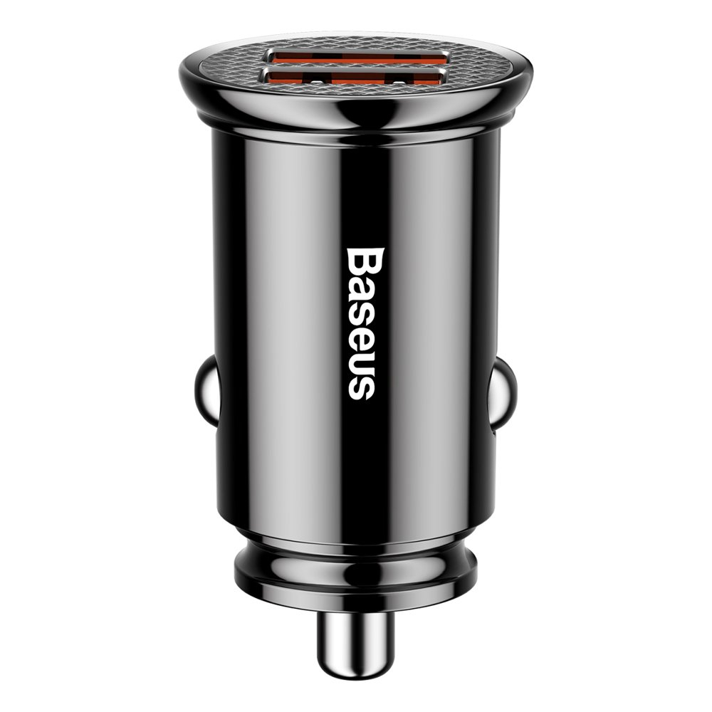Automobilinis įkroviklis Baseus Circular Universal Smart Car Charger 2X Usb Qc3.0 Quick Charge 3.0 Scp Afc 30W juodas 1 Automobilinis įkroviklis Baseus Circular Universal Smart Car Charger 2X Usb Qc3.0 Quick Charge 3.0 Scp Afc 30W juodas 1