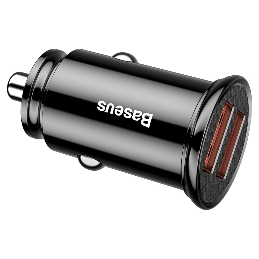 Automobilinis įkroviklis Baseus Circular Universal Smart Car Charger 2X Usb Qc3.0 Quick Charge 3.0 Scp Afc 30W juodas 2 Automobilinis įkroviklis Baseus Circular Universal Smart Car Charger 2X Usb Qc3.0 Quick Charge 3.0 Scp Afc 30W juodas 2