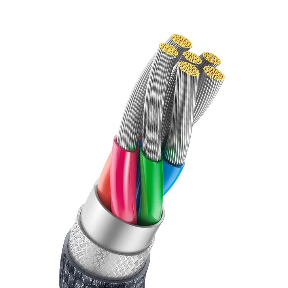 Krovimo kabelis Baseus Crystal Shine Series USB-A / USB-C 100 W 1.2 m – juodas (CAJY000401) 2 Krovimo kabelis Baseus Crystal Shine Series USB-A / USB-C 100 W 1.2 m – juodas (CAJY000401) 2