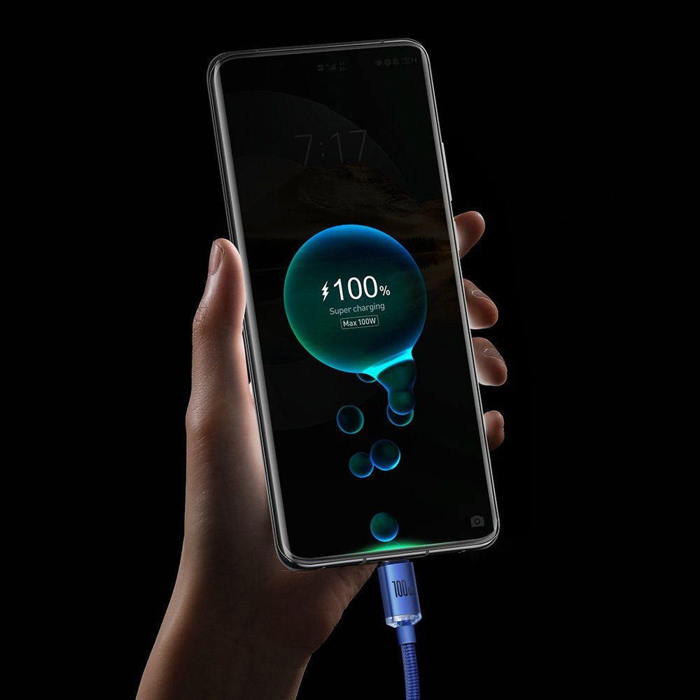 Krovimo kabelis Baseus Crystal Shine Series USB-A / USB-C 100 W 2 m – violetinis (CAJY000505) 13 Krovimo kabelis Baseus Crystal Shine Series USB-A / USB-C 100 W 2 m – violetinis (CAJY000505) 13