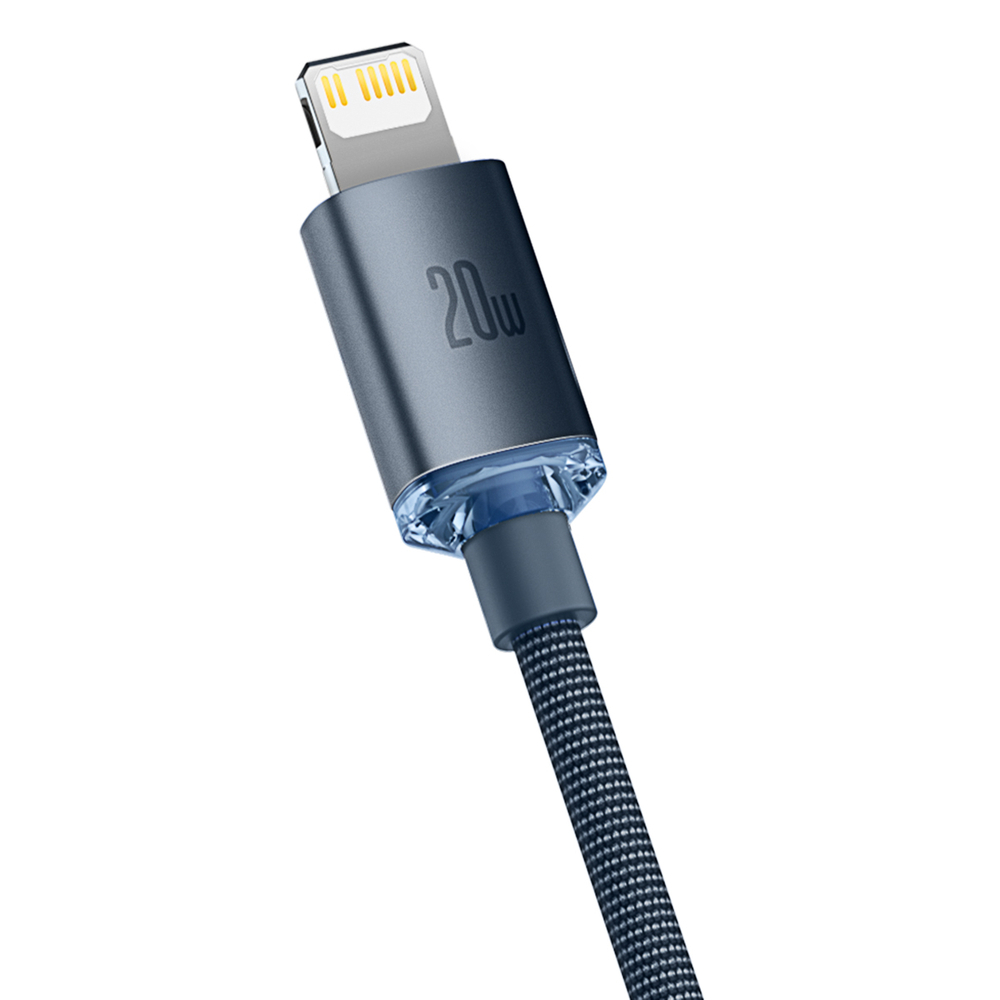 Greito Įkrovimo Kabelis Baseus crystal shine series USB Type C į Lightning 20W 1.2m Juodas (CAJY000201) 2 Greito Įkrovimo Kabelis Baseus crystal shine series USB Type C į Lightning 20W 1.2m Juodas (CAJY000201) 2
