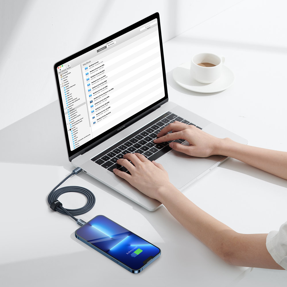 Greito Įkrovimo Kabelis Baseus crystal shine series USB Type C į Lightning 20W 1.2m Juodas (CAJY000201) 8 Greito Įkrovimo Kabelis Baseus crystal shine series USB Type C į Lightning 20W 1.2m Juodas (CAJY000201) 8