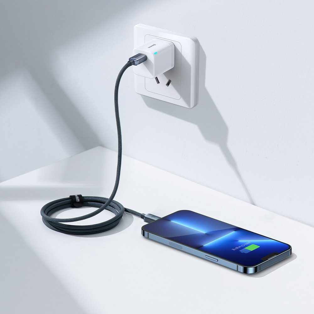 Greito Įkrovimo Kabelis Baseus crystal shine series USB Type C į Lightning 20W 1.2m Juodas (CAJY000201) 9 Greito Įkrovimo Kabelis Baseus crystal shine series USB Type C į Lightning 20W 1.2m Juodas (CAJY000201) 9
