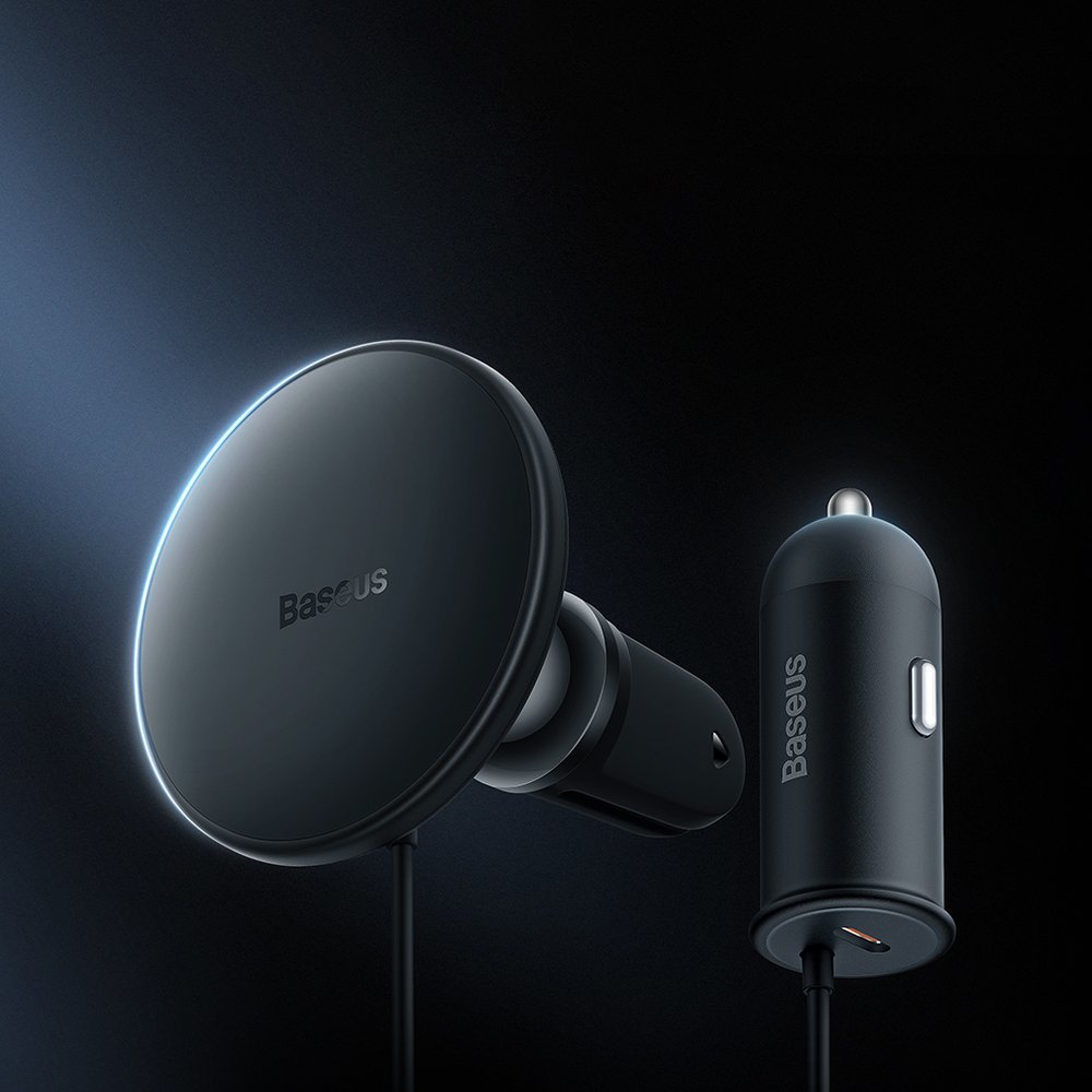 Baseus CW01 MagSafe 15W USB 25W inductive car charger - Juodas 5 Baseus CW01 MagSafe 15W USB 25W inductive car charger - Juodas 5