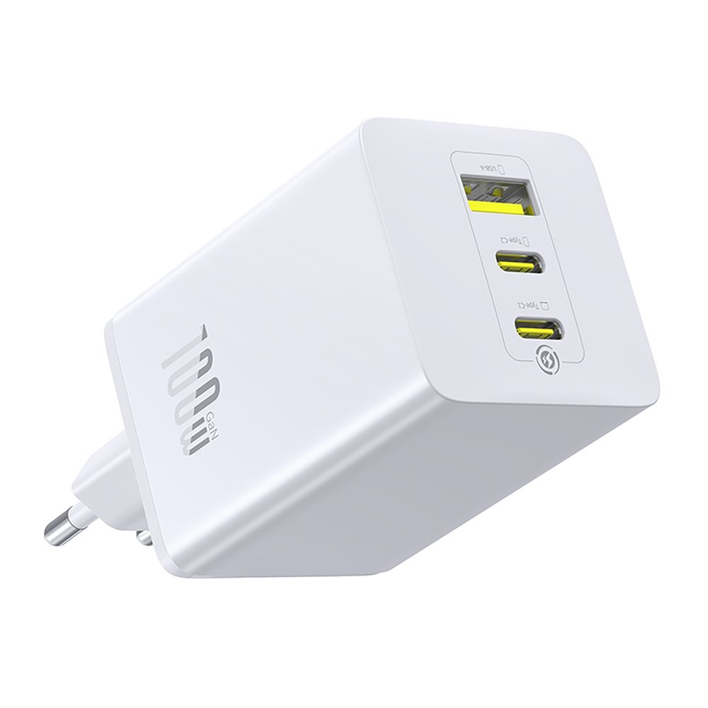 Sieninis įkroviklis Baseus EnerFill FE11 2 x USB-C / USB-A 100 W – baltas 1