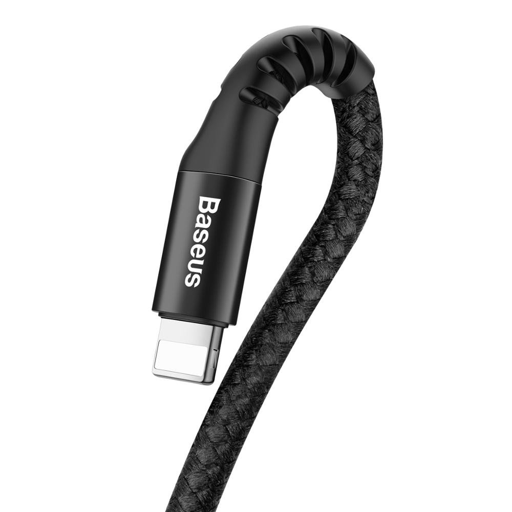 Baseus Fish Eye Spring Data Cable with Nylon Wire USB / Lightning 1M 2A black (CALSR-01) 4 Baseus Fish Eye Spring Data Cable with Nylon Wire USB / Lightning 1M 2A black (CALSR-01) 4