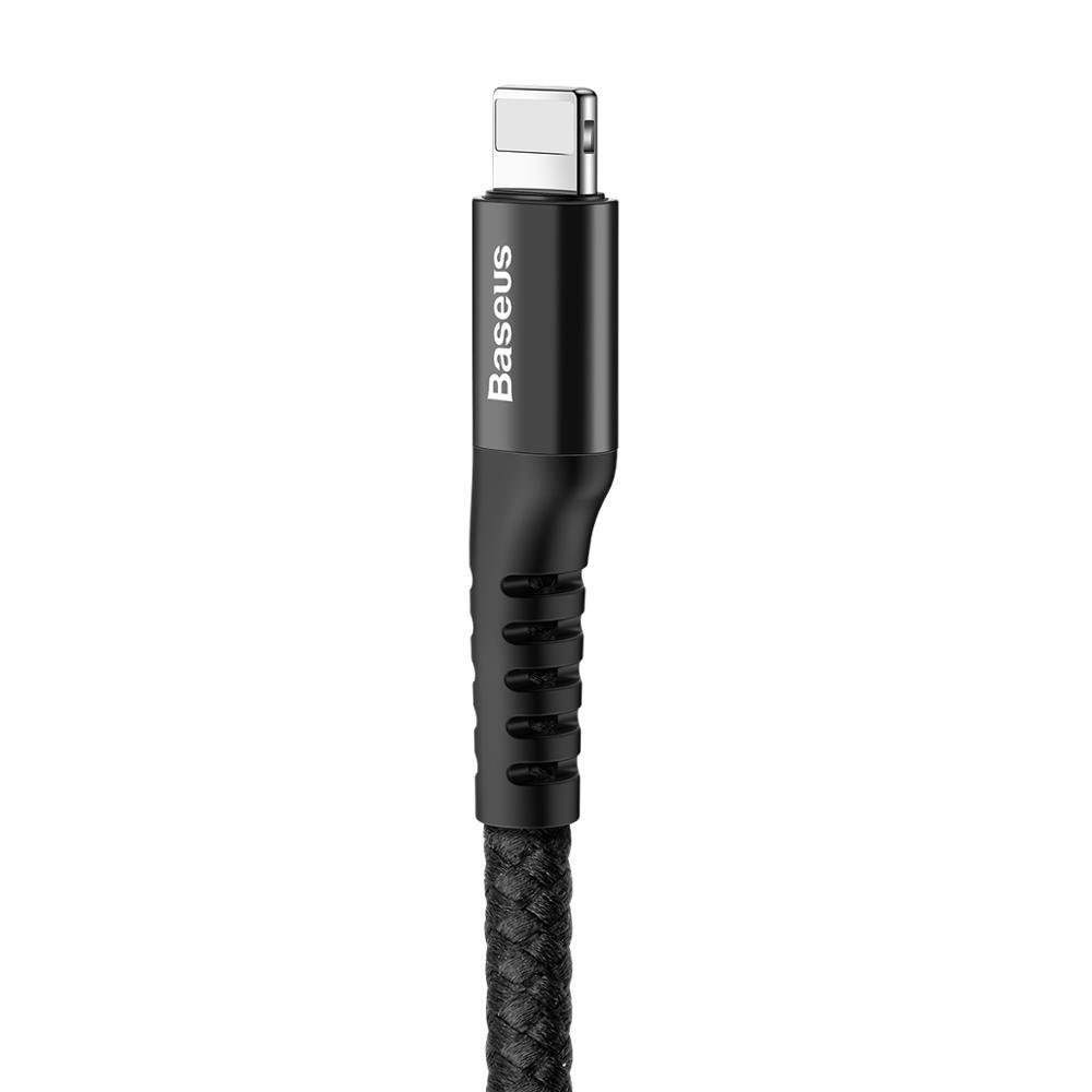 Baseus Fish Eye Spring Data Cable with Nylon Wire USB / Lightning 1M 2A black (CALSR-01) 1 Baseus Fish Eye Spring Data Cable with Nylon Wire USB / Lightning 1M 2A black (CALSR-01) 1