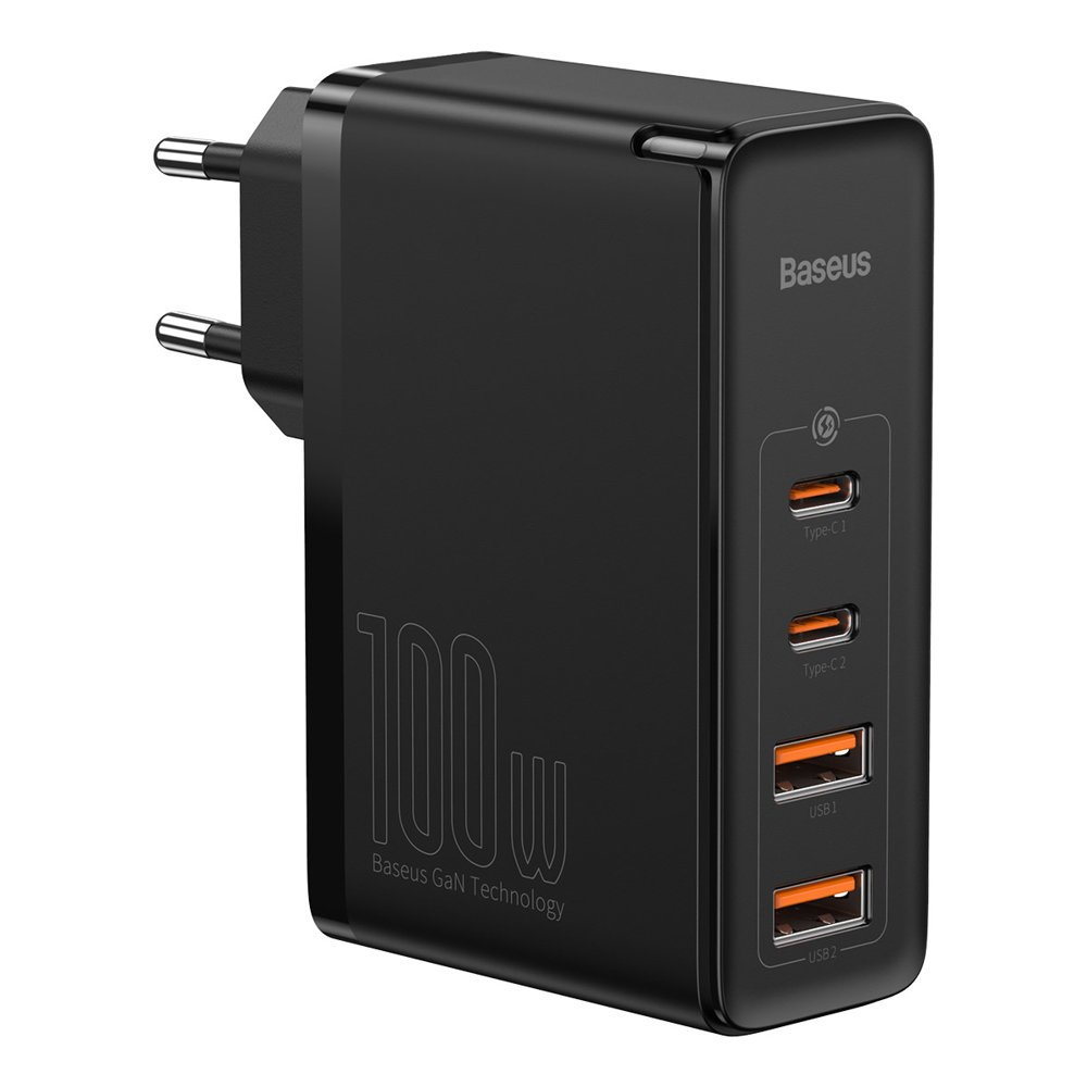 Baseus GaN2 Pro Greitas Buitinis Įkroviklis 100W USB / USB Typ C Quick Charge 4+ Power Delivery Juodas (CCGAN2P-L01) UGLX912 Baseus GaN2 Pro Greitas Buitinis Įkroviklis 100W USB / USB Typ C Quick Charge 4+ Power Delivery Juodas (CCGAN2P-L01) UGLX912