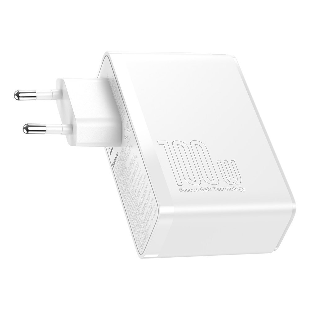 Baseus GaN2 Pro Greitas Buitinis Įkroviklis 100W USB / USB Typ C Greitas Įkrovimas 4+ Baltas (CCGAN2P-L02) 6 Baseus GaN2 Pro Greitas Buitinis Įkroviklis 100W USB / USB Typ C Greitas Įkrovimas 4+ Baltas (CCGAN2P-L02) 6