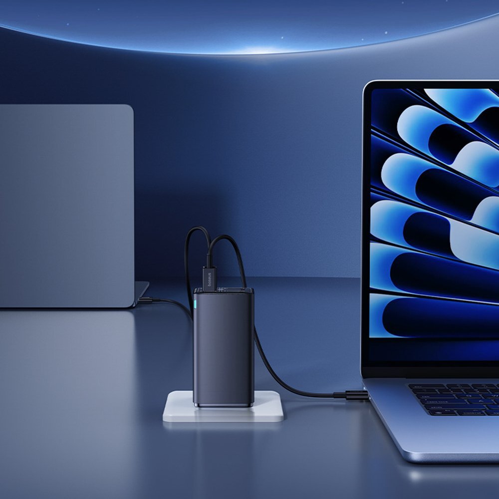 Sieninis įkroviklis Baseus GaN6 Pro 100 W 2 × USB-C + 2 × USB-A su juodu USB-C 100 W 1 m kabeliu – juodas 9 Sieninis įkroviklis Baseus GaN6 Pro 100 W 2 × USB-C + 2 × USB-A su juodu USB-C 100 W 1 m kabeliu – juodas 9