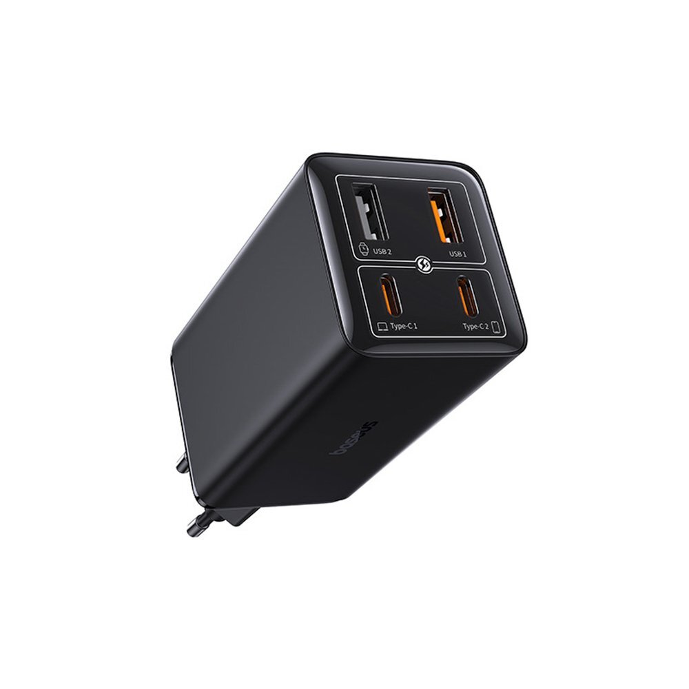 Sieninis įkroviklis Baseus GaN6 Pro 100 W 2 × USB-C + 2 × USB-A su juodu USB-C 100 W 1 m kabeliu – juodas Sieninis įkroviklis Baseus GaN6 Pro 100 W 2 × USB-C + 2 × USB-A su juodu USB-C 100 W 1 m kabeliu – juodas