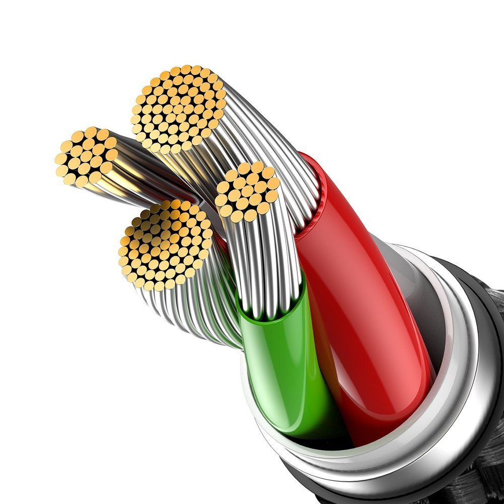 Krovimo kabelis Baseus Glimmer Series USB-A – Lightning 480 Mb/s 2.4 A 2 m – juodas 5