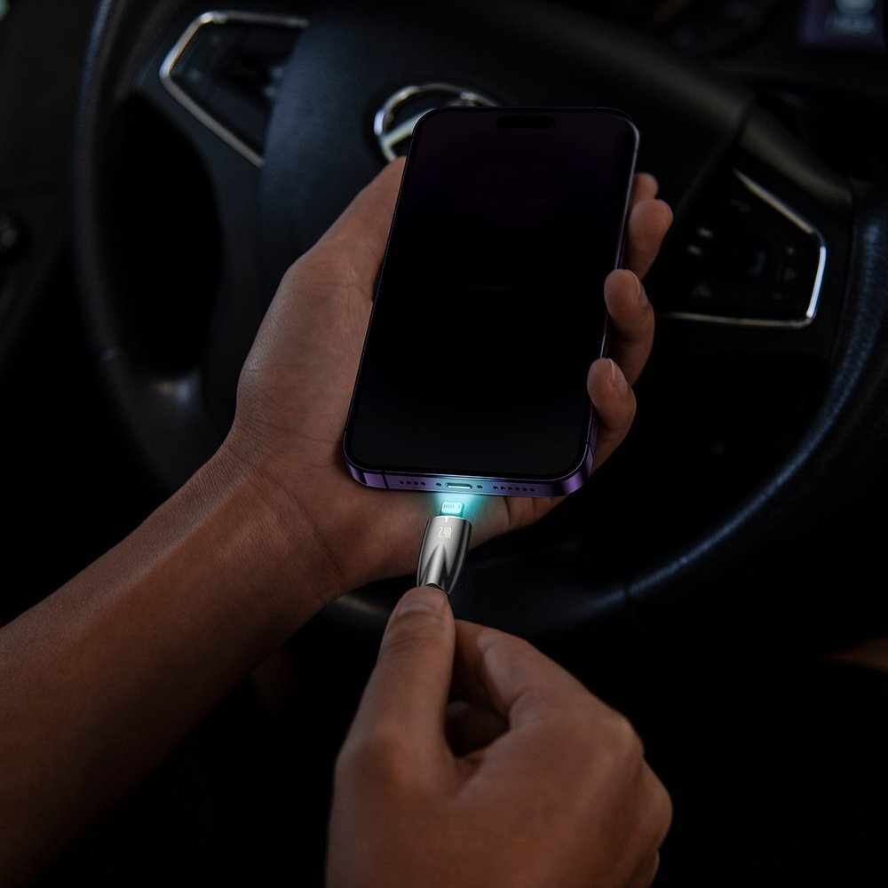 Krovimo kabelis Baseus Glimmer Series USB-A – Lightning 480 Mb/s 2.4 A 2 m – juodas 8 Krovimo kabelis Baseus Glimmer Series USB-A – Lightning 480 Mb/s 2.4 A 2 m – juodas 8