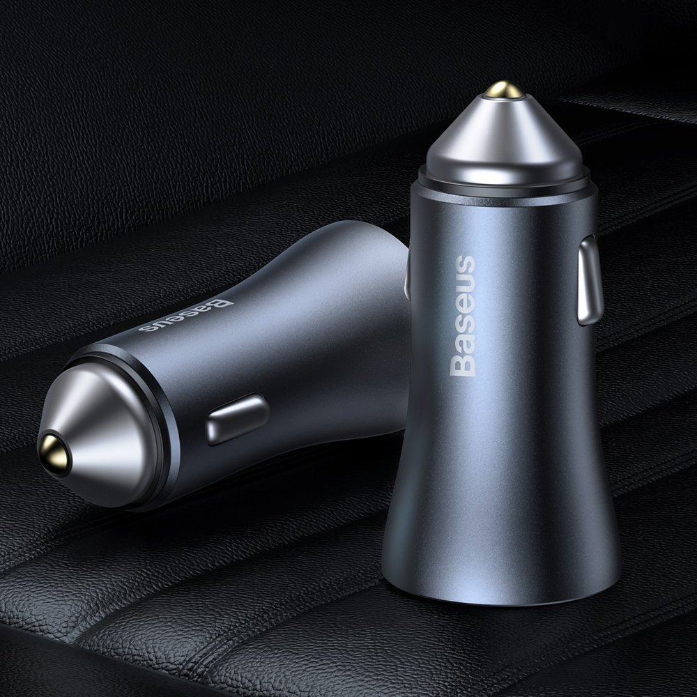 Baseus Golden Contactor Pro quick car charger USB Type C / USB 40 W Power Delivery 3.0 Quick Charge 4+ SCP FCP AFC + USB Typ C - Lightning cable gray (TZCCJD-B0G) 9 Baseus Golden Contactor Pro quick car charger USB Type C / USB 40 W Power Delivery 3.0 Quick Charge 4+ SCP FCP AFC + USB Typ C - Lightning cable gray (TZCCJD-B0G) 9