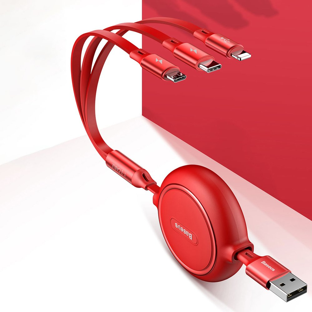 USB Kabelis Baseus Golden Loop 3In1 Usb Cable - Micro Usb / Lightning / Usb-C 3.5A 35Cm - 120Cm juodas 12 USB Kabelis Baseus Golden Loop 3In1 Usb Cable - Micro Usb / Lightning / Usb-C 3.5A 35Cm - 120Cm juodas 12