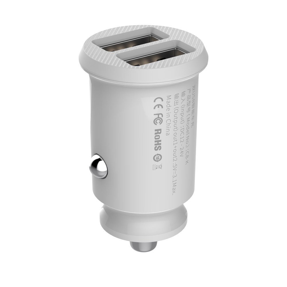 Pakrovėjas Baseus Grain Mini Universal Smart 2x USB 3.1A baltas (CCALL-ML02) 2 Pakrovėjas Baseus Grain Mini Universal Smart 2x USB 3.1A baltas (CCALL-ML02) 2