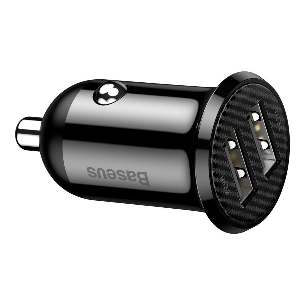 Automobilinis įkroviklis Baseus Grain Pro 2× USB 4.8 A (CCALLP-01) – juodas 2 Automobilinis įkroviklis Baseus Grain Pro 2× USB 4.8 A (CCALLP-01) – juodas 2
