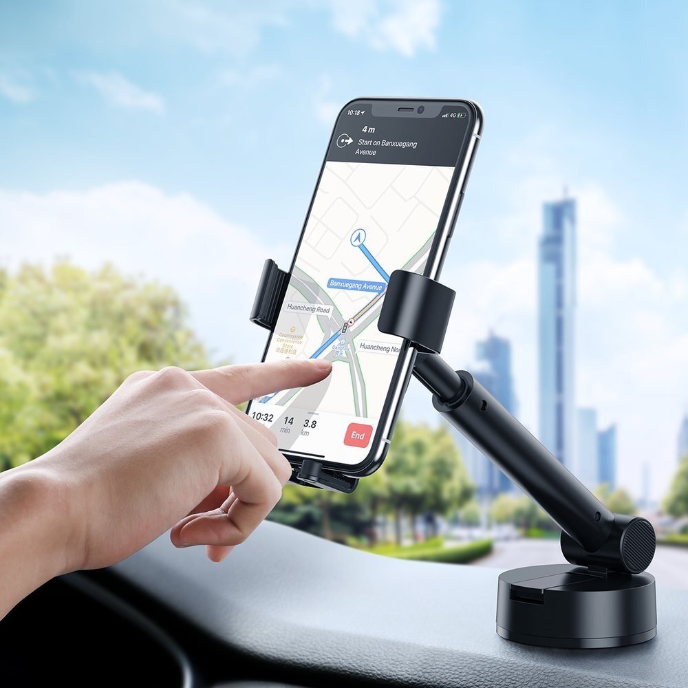 Gravitacinis laikiklis Baseus Dashboard Windshield Phone Bracket Holder juodas (Suyl-Jy01) 3 Gravitacinis laikiklis Baseus Dashboard Windshield Phone Bracket Holder juodas (Suyl-Jy01) 3