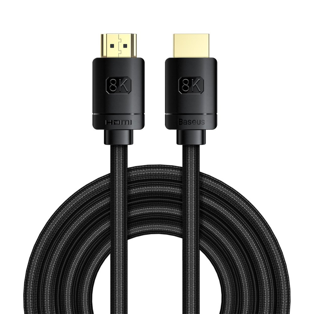 Baseus HDMI 2.1 cable 8K 60 Hz 48 Gbps / 4K 120 Hz / 2K 144 Hz 3D eARC QMS Dynamic HDR VRR ALLM 3 m black (CAKGQ-L01) Baseus HDMI 2.1 cable 8K 60 Hz 48 Gbps / 4K 120 Hz / 2K 144 Hz 3D eARC QMS Dynamic HDR VRR ALLM 3 m black (CAKGQ-L01)
