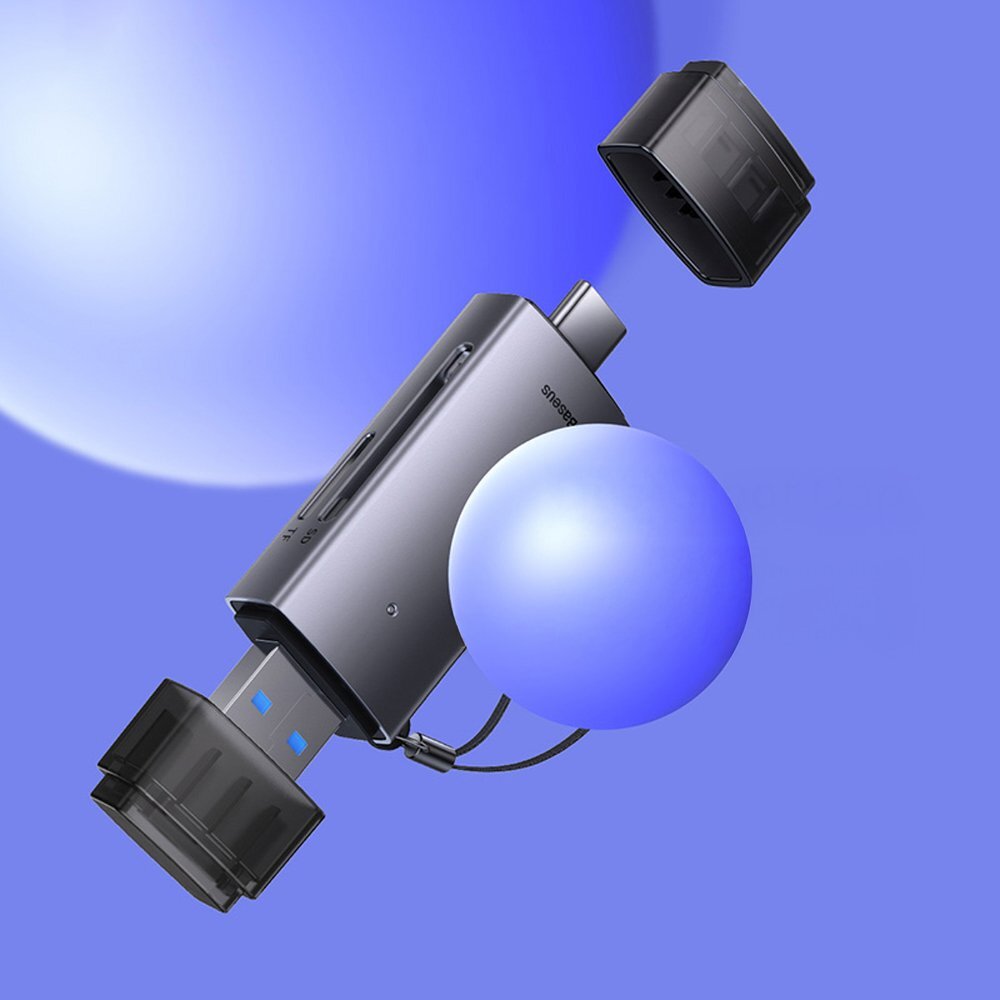 Kortelių skaitytuvas Baseus Lite Series USB-A / USB-C 3.0 SD / TF – pilkas 14 Kortelių skaitytuvas Baseus Lite Series USB-A / USB-C 3.0 SD / TF – pilkas 14