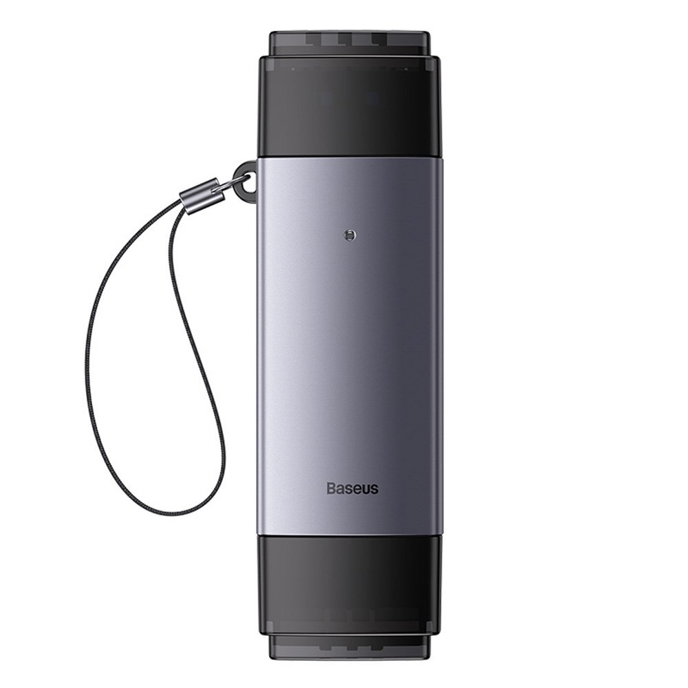 Kortelių skaitytuvas Baseus Lite Series USB-A / USB-C 3.0 SD / TF – pilkas Kortelių skaitytuvas Baseus Lite Series USB-A / USB-C 3.0 SD / TF – pilkas