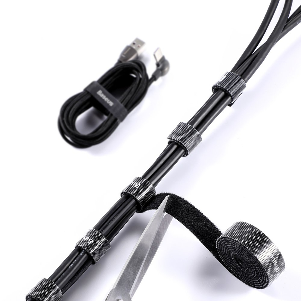 Baseus Rainbow Circle hook and loop Straps - Velcro tape velcro cable organizer 1m black (ACMGT-E01) 6 Baseus Rainbow Circle hook and loop Straps - Velcro tape velcro cable organizer 1m black (ACMGT-E01) 6