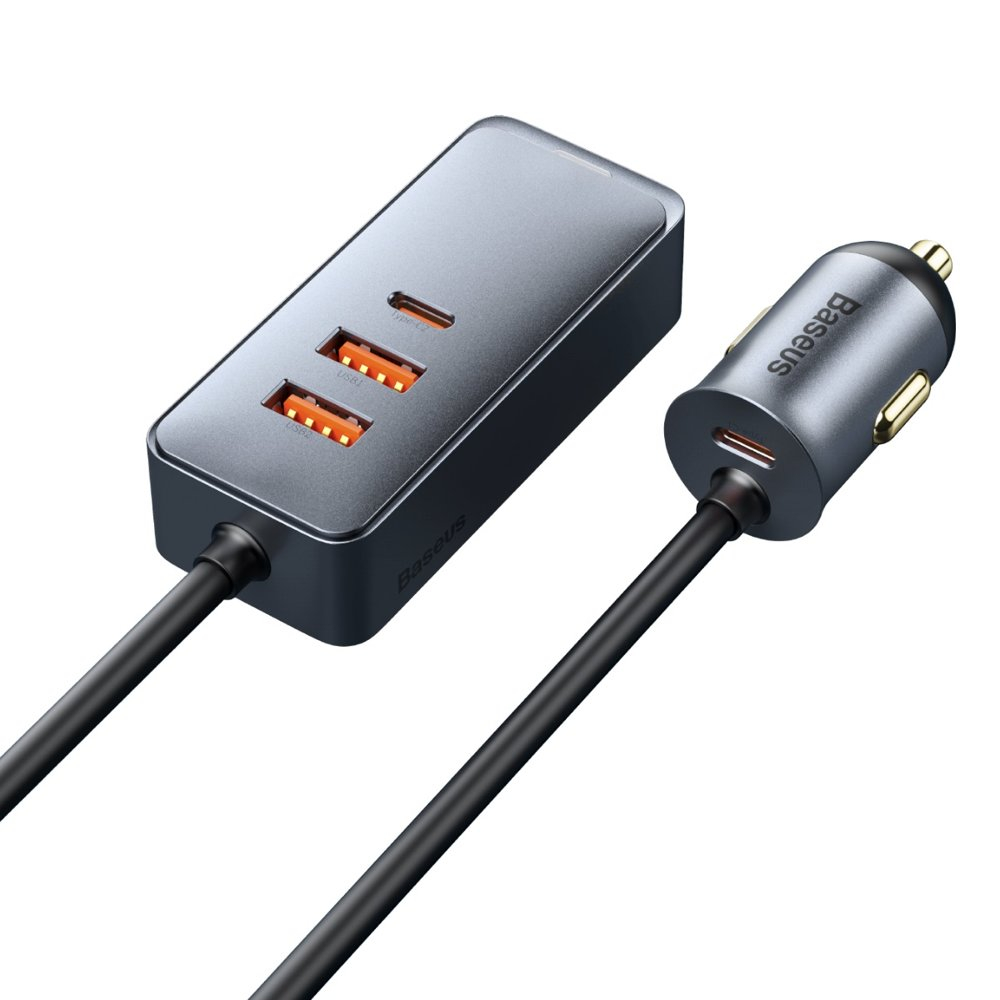 Automobilinis Įkroviklis Baseus Share Together 2x USB / 2x USB Type C 120W PPS Quick Charge Power Delivery Pilkas (CCBT-A0G) Automobilinis Įkroviklis Baseus Share Together 2x USB / 2x USB Type C 120W PPS Quick Charge Power Delivery Pilkas (CCBT-A0G)